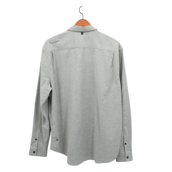 Lululemon Men's Commission Oxford Button Front Shirt Long Sleeve Gray XL XXL - Picture 3 of 5